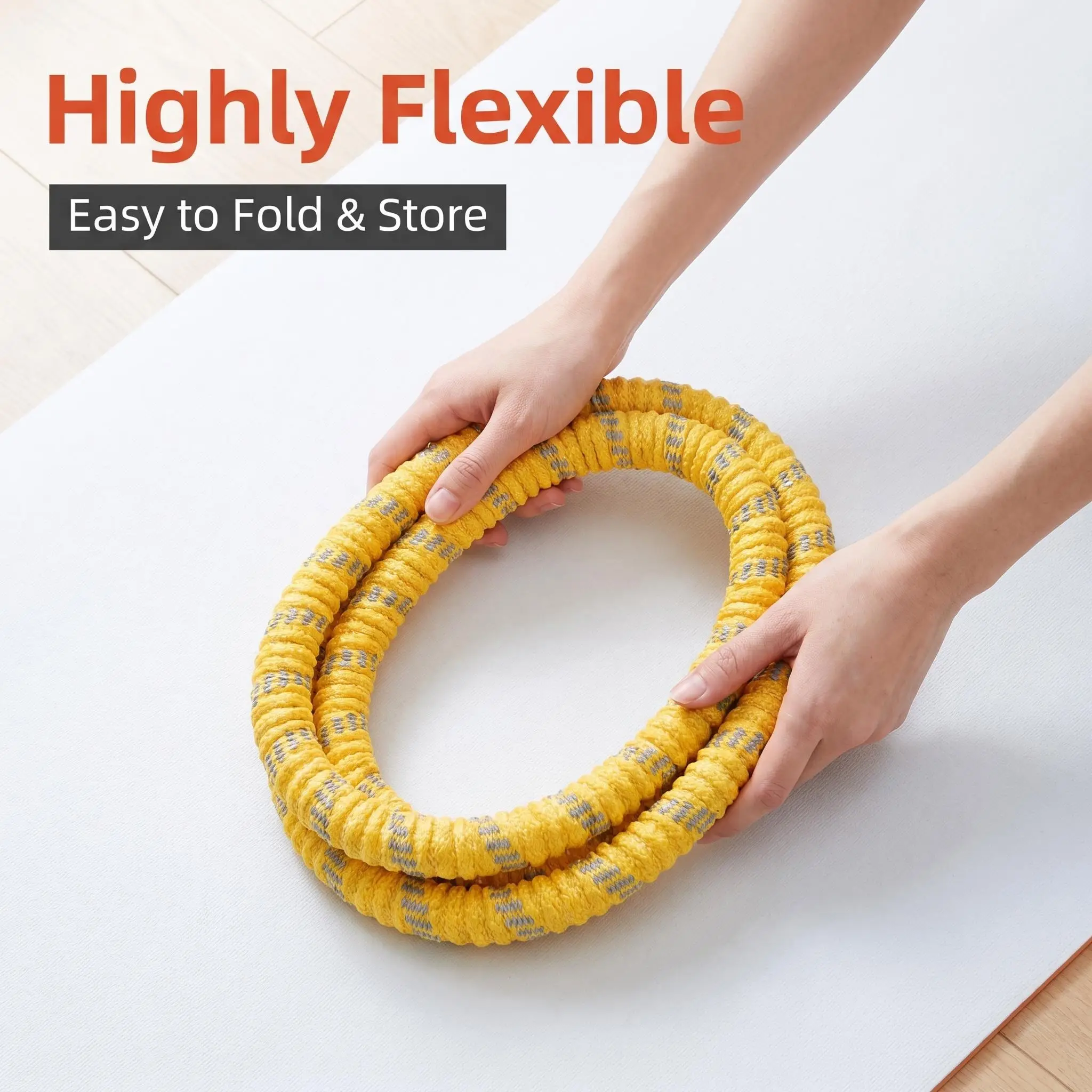 Fitness Circle- Adult Pilates Circle with Soft Spring Foldable Fitness Circle, Silent Pilates Circle Waist-Friendly Design, Full Wrap Fitness Circle Non-Pinching Fitness Circle Portable Sports Equipment, Christmas Gift for Girlfriend product view