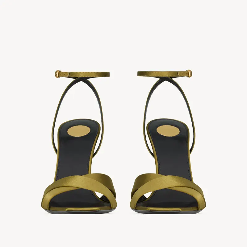 2025 Summer New Slope Heel Pointed High Heel Sandals Wedding Fashion Show Party Women's 34-44 Large Sandals detail