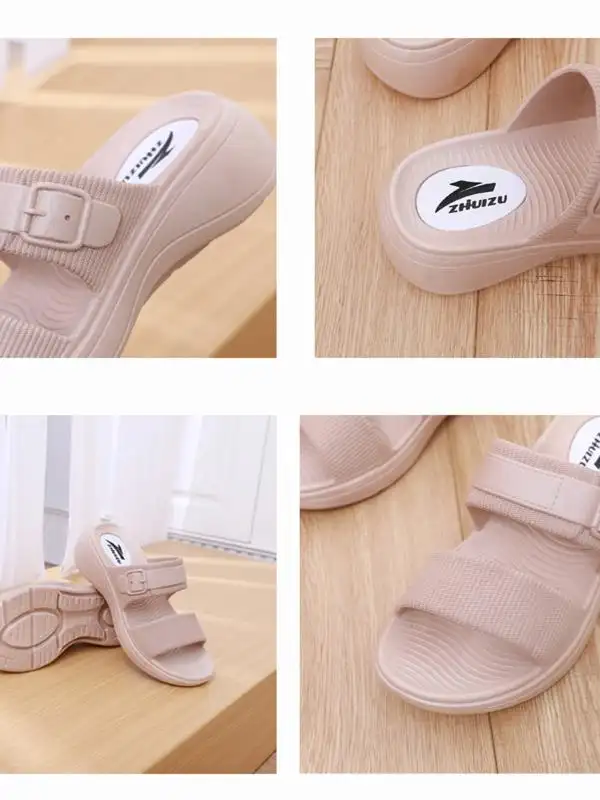 Smart Foot Thick Heel Sandals Fashion Slope Heel Summer New Indoor Anti-Slip Heightening Beach Cool Sandals Casual Style Holl... product view