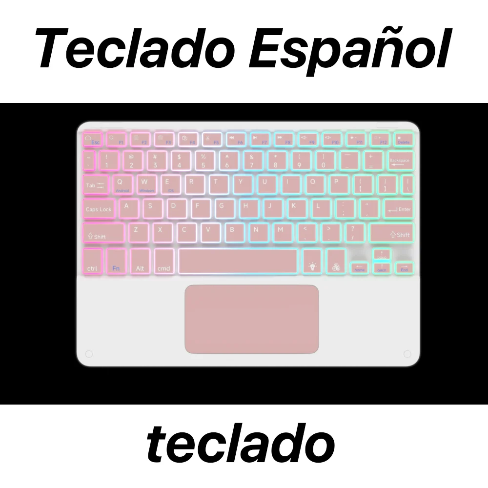 Rechargeable Wireless Backlit Keyboard And Mouse For iOS Android Windows System Backlight And Bluetooth For Smart Phone Pad product view