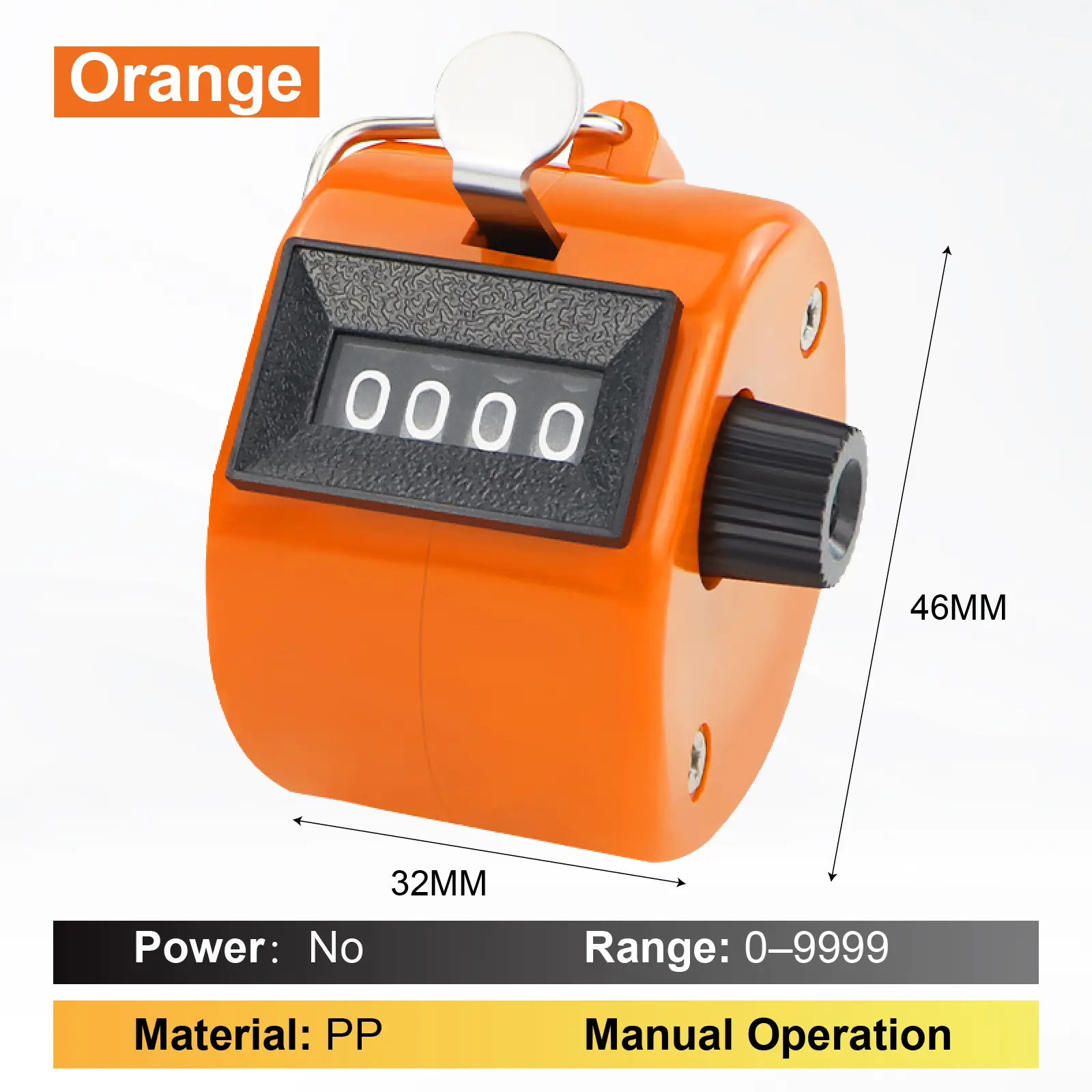 Manual Counter Mechanical Tally Handheld Rotary Clicker Counter Resettable People Counting Warehouse Golf Inventory Tool product view