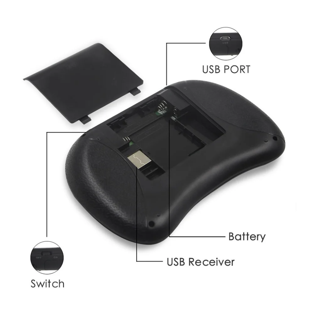 i8 Mini Wireless Battery Keyboard 2.4GHz English Language Air Mouse With Touchpad Handheld for Laptop Android TV Box PC detail