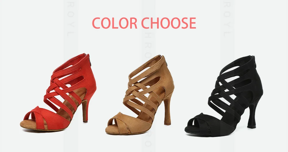 Red Women Heels for Dancing Latin Dance Shoes Girls Ladies Tango Latin Dance Shoes Ballroom Salsa Performance Shoes Party Shoes detail