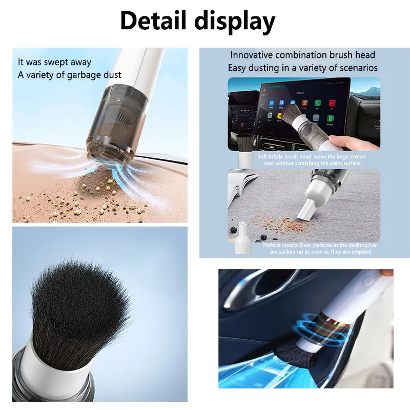 Lenovo Handheld Vacuum Cleaner 3-in-1 Suction/Blow/Water Absorption Strong Suction Portable for Car Powder Desktop Cleaning product view