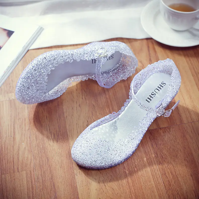 Slope heel sandals 2025 summer hollow out women's shoes hole shoes thick soled jelly shoes women's sandals product view