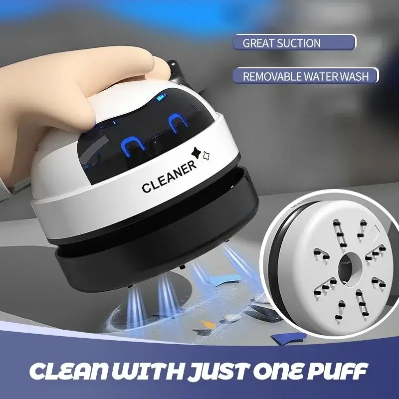 Mini Handheld USB Rechargeable Vacuum Cleaner For Keyboard Car Pet Hair Rubber Shavings Desktop Dust Removal product view