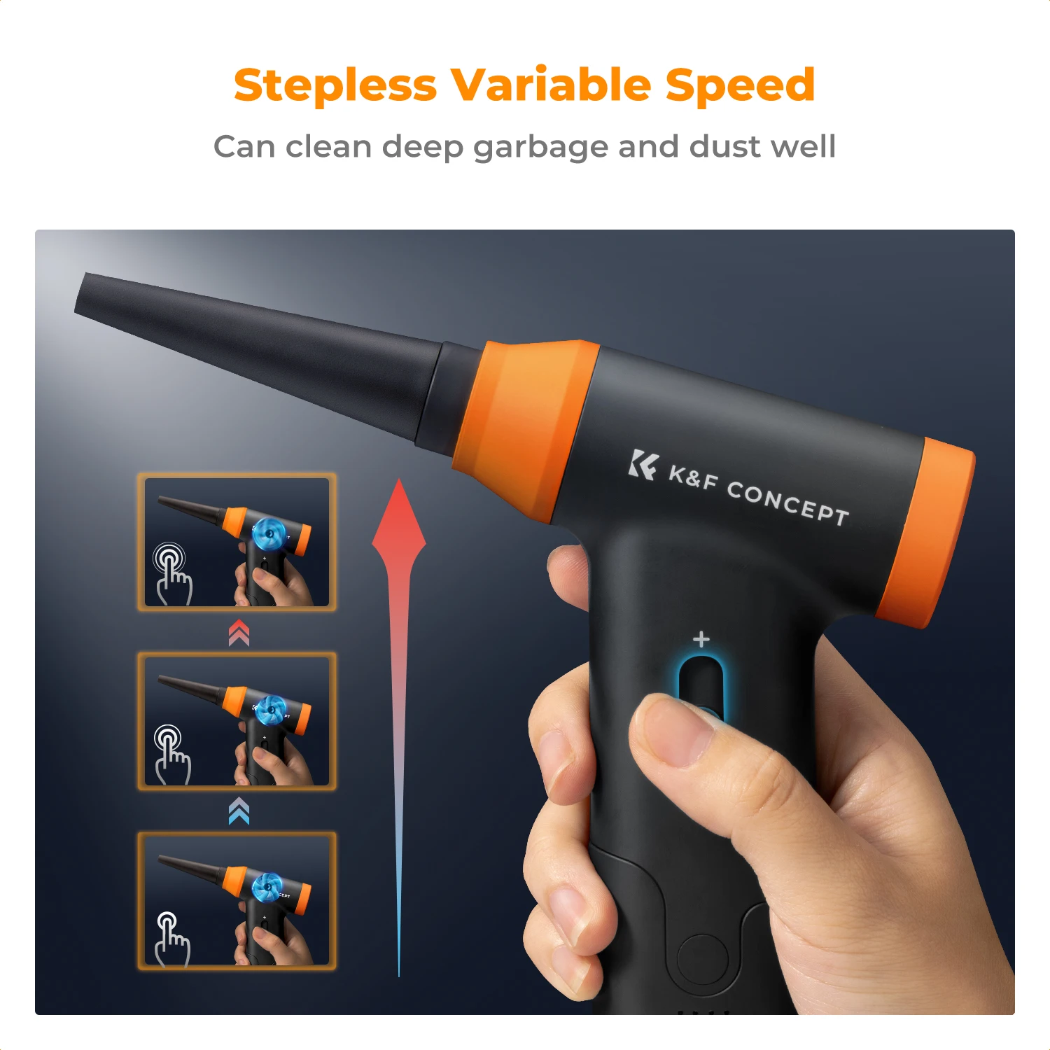 K&F CONCEPT Electric Air Duster Brushless Turbo Jet Fan Vacuum Air Blower for Camera Lens,PC,Laptop Keyboard,Car Dust Cleaner detail