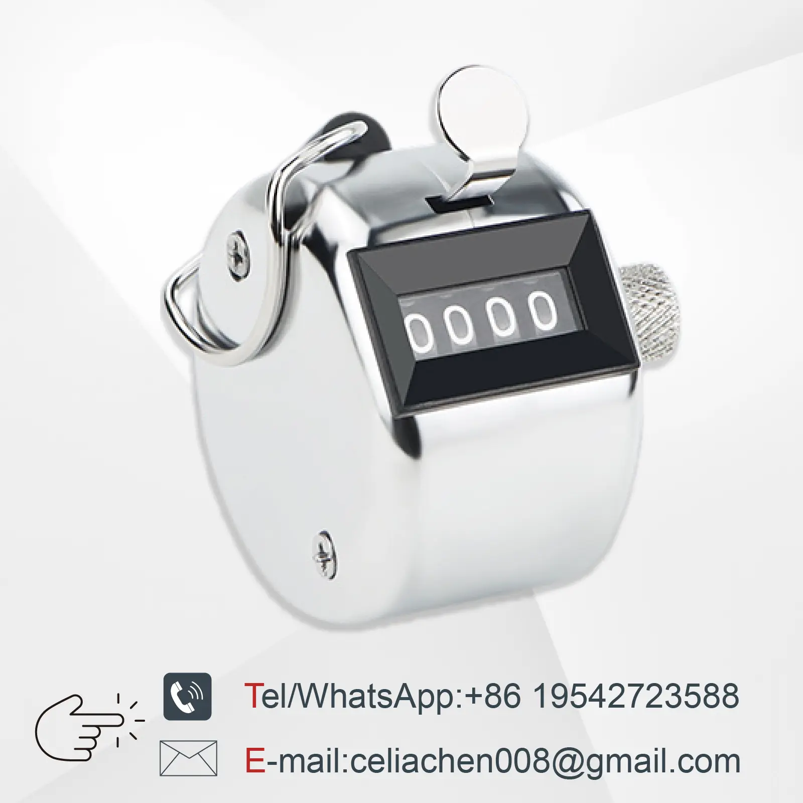Manual 4 Digit Tally Counter Handheld Mechanical Clicker Plastic People Counter for Events Warehouse Lap Counting product view