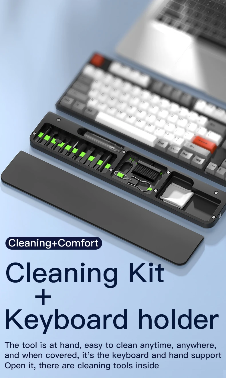 Cleaning Set: Computer Keyboard Cleaning Brush, Headphones, iPad, Mobile Phone Cleaning Pen, Keyboard, Camera Cleaning Brush detail