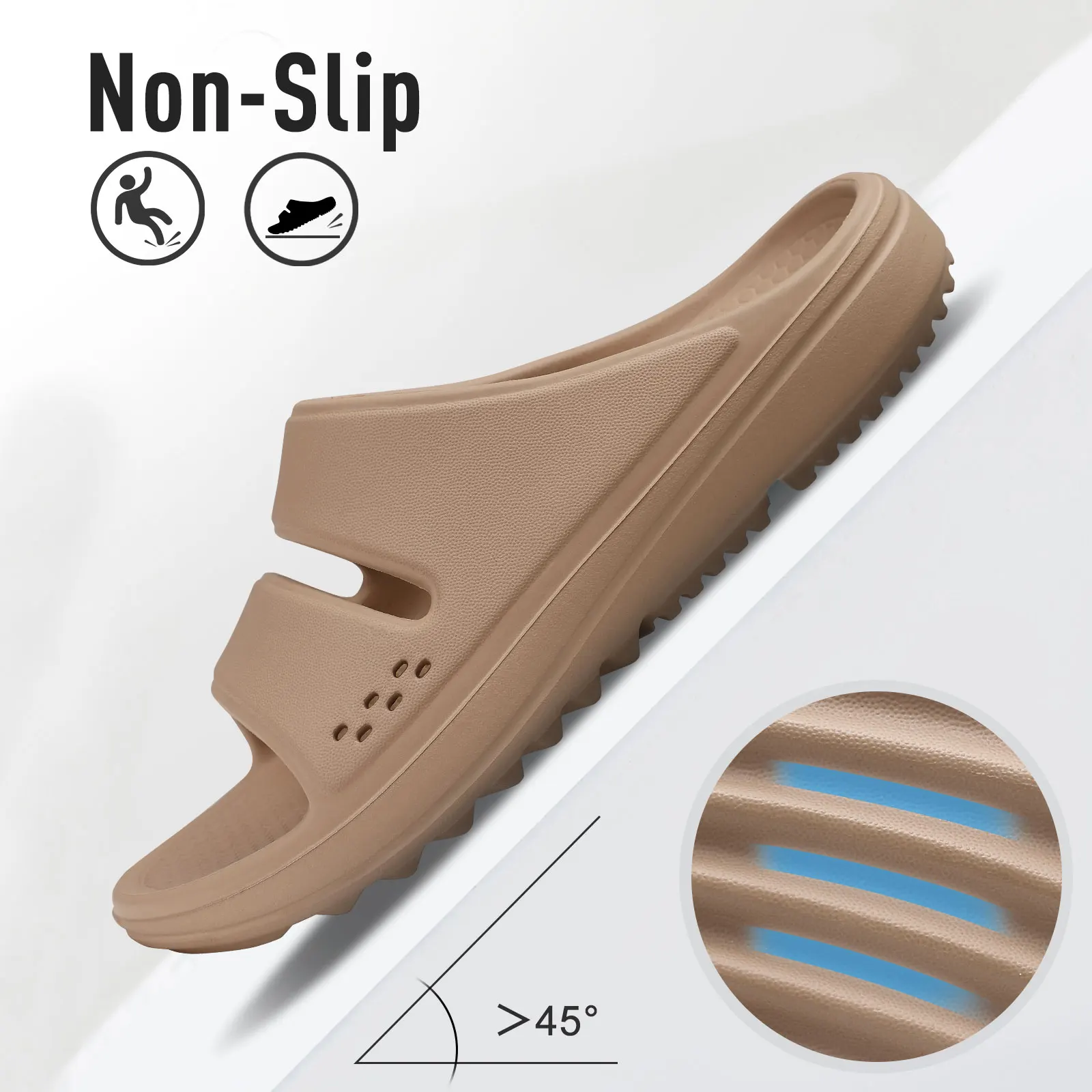 Bebealy Women Orthopedic Slippers With Arch Support Outdoor Men Slippers Soft Antiskid Home Slippers Indoor EVA Cloud Slippers detail