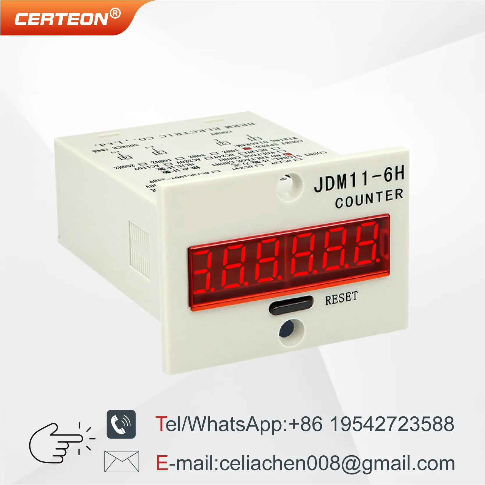 JDM11-6H 6 Digit Digital Counter Electronic Counter Totalizing Counter Resettable Power Failure Memory 12-24V 36V 110V 220V 380V product view