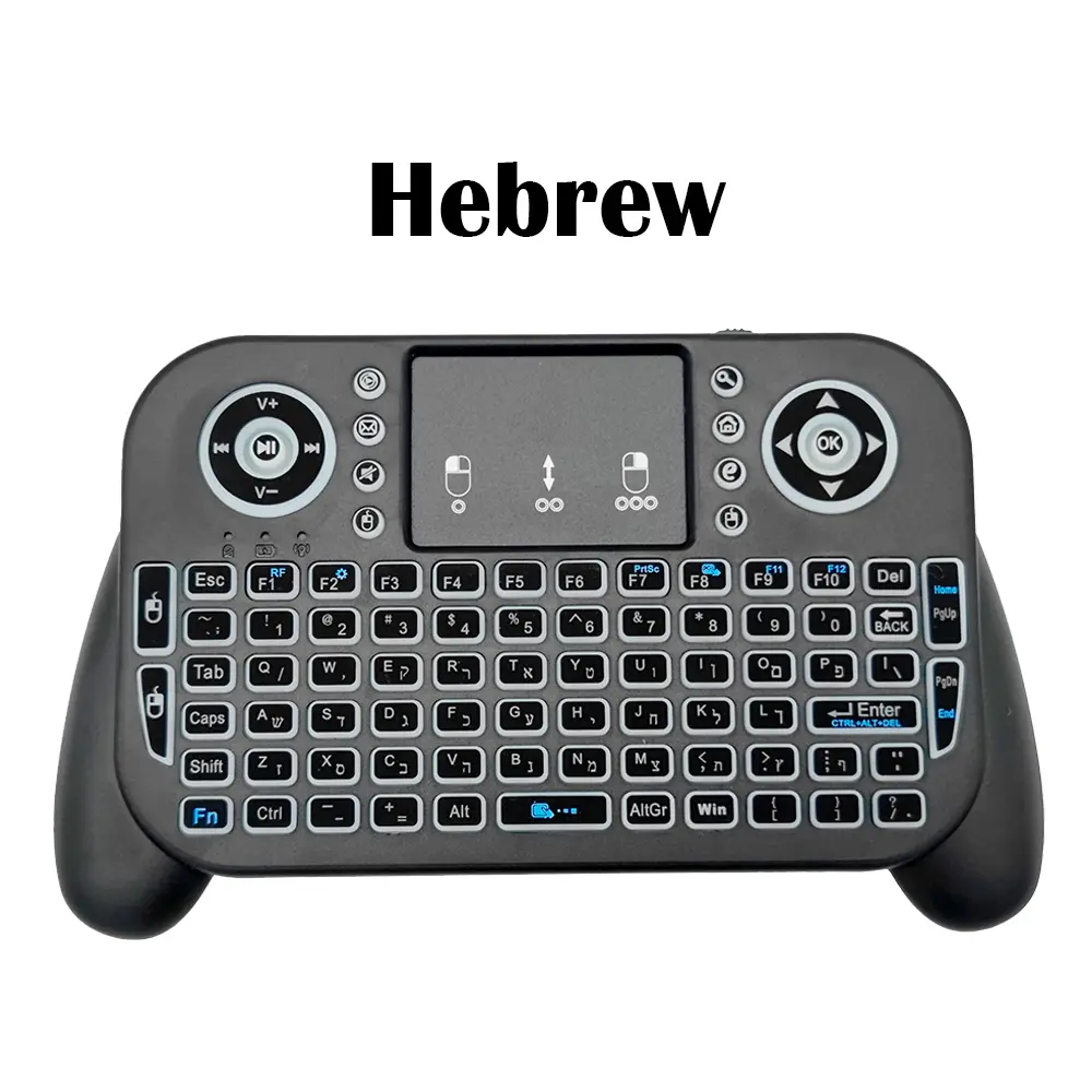 MRSVI 2.4G&Bluetooth Mini Wireless Keyboard V8 7 Color Backlit Bluetooth Air Mouse Remote Control Touchpad for Android TV Box product view