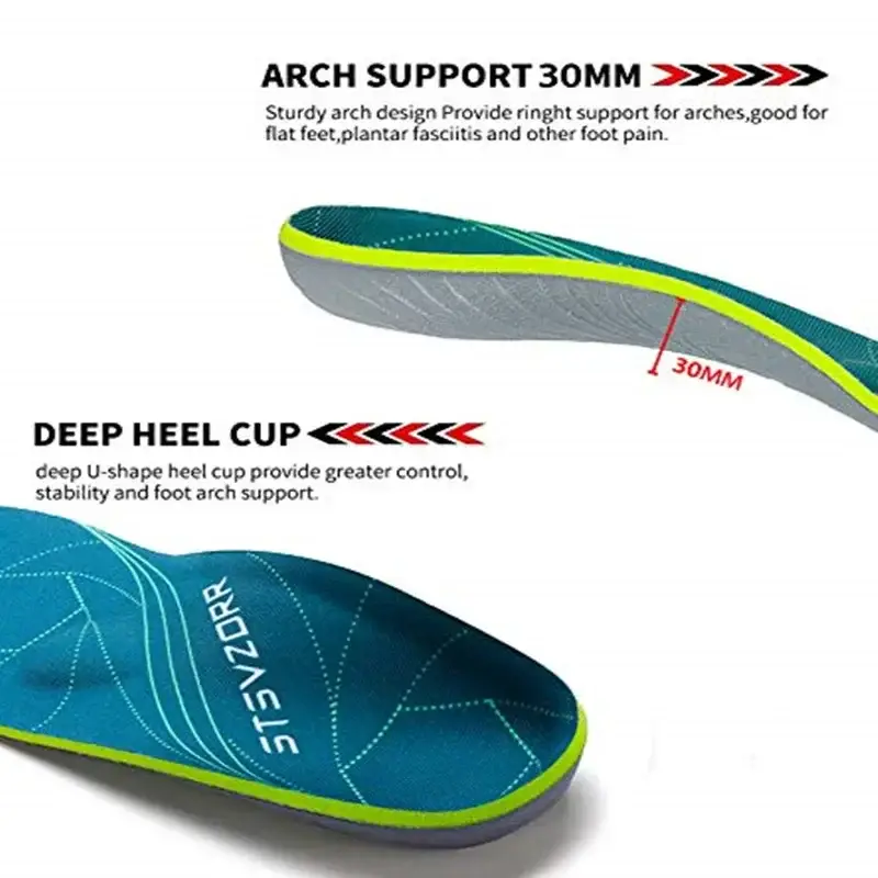 Flat Feet Template Arch Support Orthopedic Insoles,Men Women Plantar Fasciitis Heel Pain Orthotics Insoles Sneakers Shoe Inserts product view