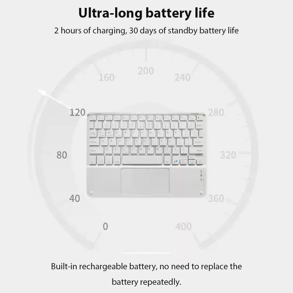 Extra Long Standby Wireless Keyboard For Android IOS Windows Samsung Apple Phone Tablet Keyboard White Ipad Keyboard And Mouse product view