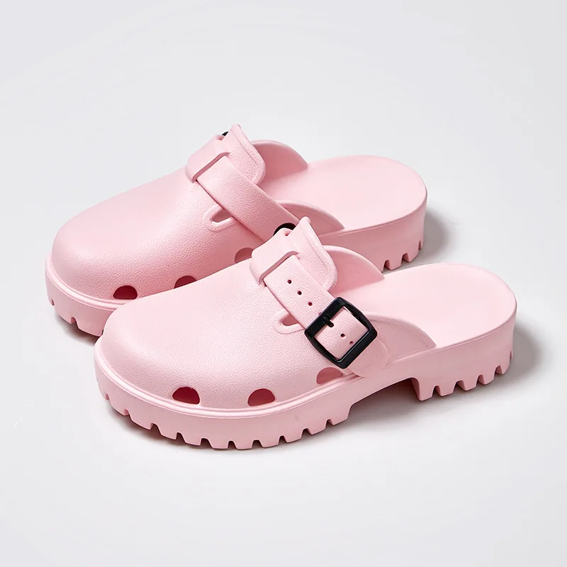 Smile Pop Women Platform Sandals Summer Clogs Slippers Fashion Women's Flat Slippers Outdoor Antiskid Waterproof Home Sandals detail