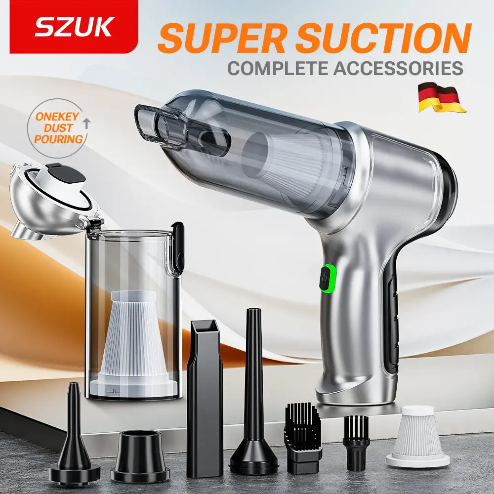 SZUK Wireless Portable Car Vacuum Cleaner Strong Suction Handheld Vacuum Home & Car Dual Use Robot Cleaner For Desktop Keyboard product view
