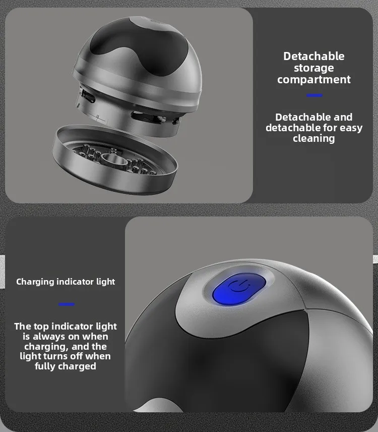Student Desktop Vacuum Cleaner Black Knight Wireless Handheld Portable for Eraser Shreds Cleaning mini detail