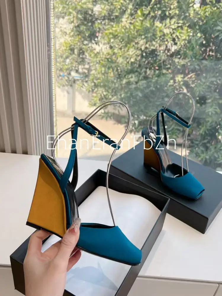 Summer New Slope High Heel Sandals Fish Mouth Thick Bottom High Heel Shoes Fashion Party Sexy Women's Large Sandals product view