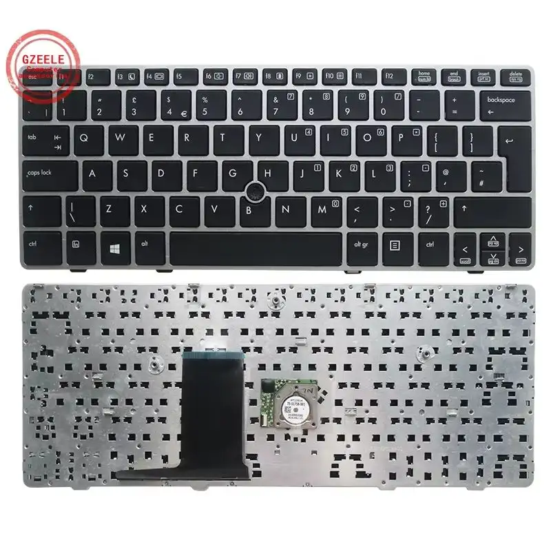 UK/US/BR/SP/RU NEW keyboard for HP EliteBook 2570 2570P 2560 2560p England Laptop KB SILVER frame