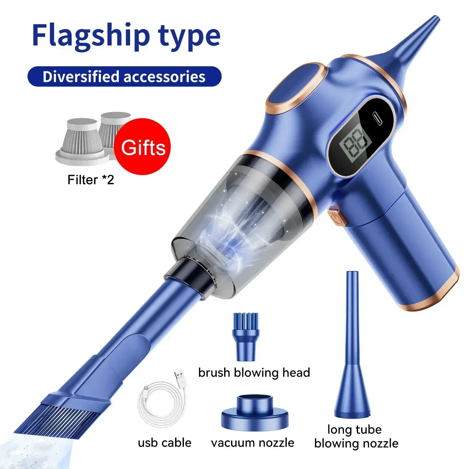 Xiomi 9500000Pa Handheld Wireless Vacuum Cleaner Cordless Portable Cleaning Robot Home and Car Use Large Suction Vacuum Cleaner product view