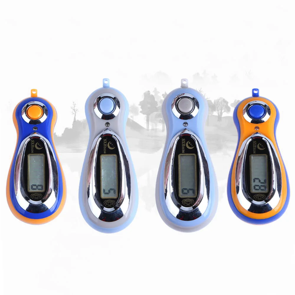 LCD Display Electronic Digital Tally Counter Electronic Finger Counter With Battery MP3 Manual Counter With Lanyard Random Color detail