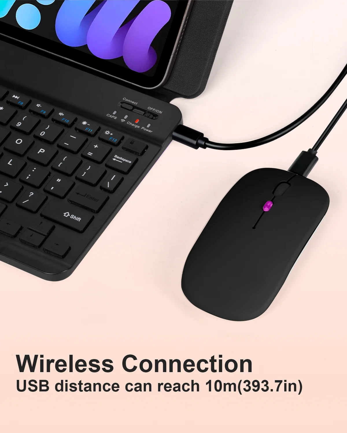 Mini Wireless Bluetooth Keyboard with Touchpad Mouse For Laptop Tablet Phone Ipad Rechargeable Gaming Windows Android IOS product view