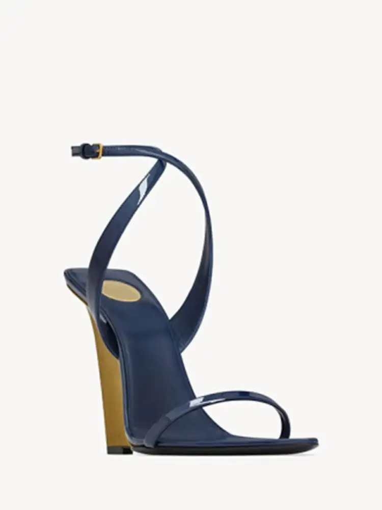2025 Summer New Slope Heel Pointed High Heel Sandals Wedding Fashion Show Party Women's 34-44 Large Sandals product view