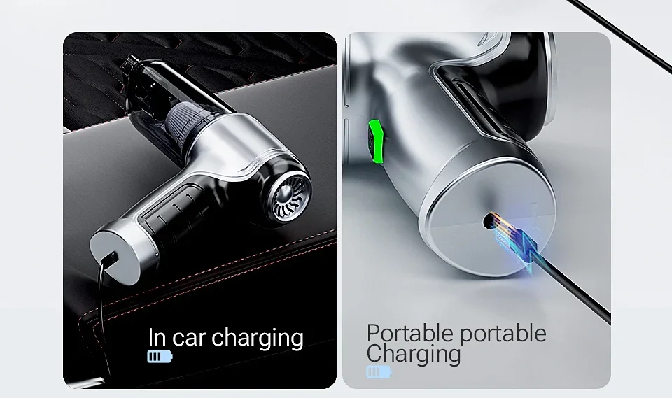 SZUK Wireless Portable Car Vacuum Cleaner Strong Suction Handheld Vacuum Home & Car Dual Use Robot Cleaner For Desktop Keyboard detail