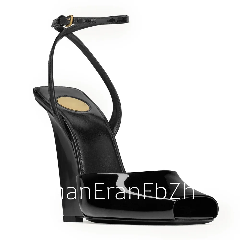 Summer New Slope High Heel Sandals Fish Mouth Thick Bottom High Heel Shoes Fashion Party Sexy Women's Large Sandals detail