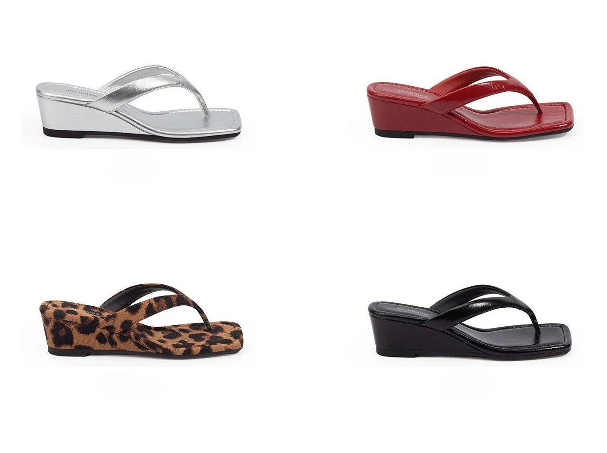 Slope heel leopard print herringbone sandals for women's casual wear, fashionable , mid heeled women's shoes with a stylish look detail