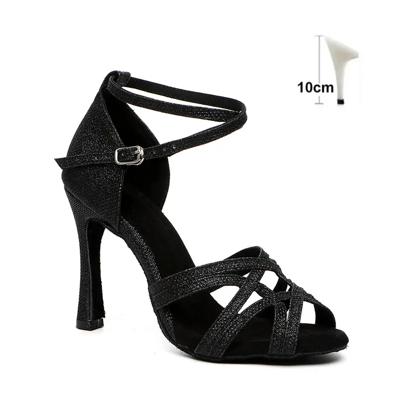 SWDZM Women Latin Dance Shoes High Heels Ballroom Tango Dancing Boots Open Toes Soft Soles Party/Casual Dance Shoes Sandals product view
