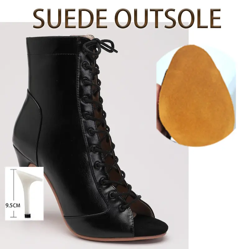 High Quality Party Stilettos Jazz Dance Ballroom Suede Sole Customizable Latin Dancing Outdoor Sexy Booties Big Size product view