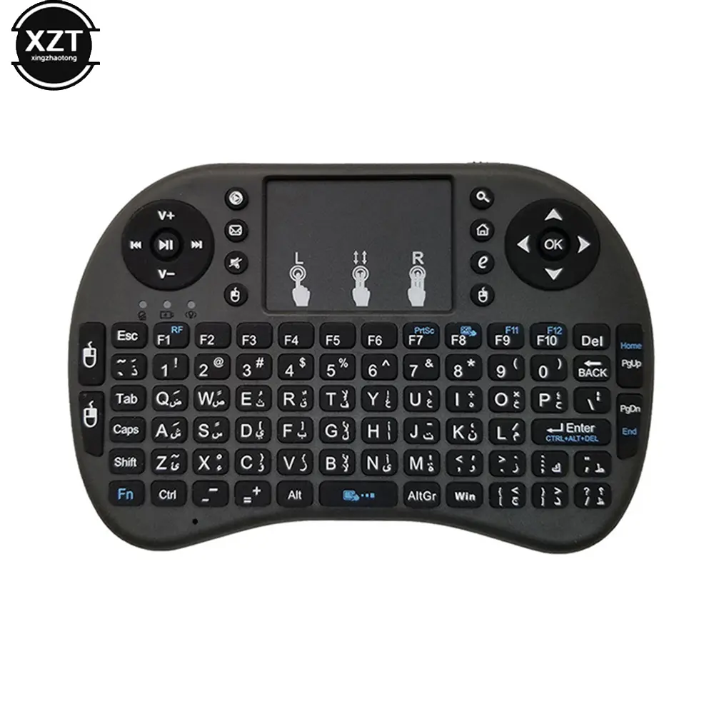 I8 2.4G Mini Wireless Keyboard Backlit English Russian Air Mouse Touchpad Remote Control For Laptop TV BOX USB Receiver product view