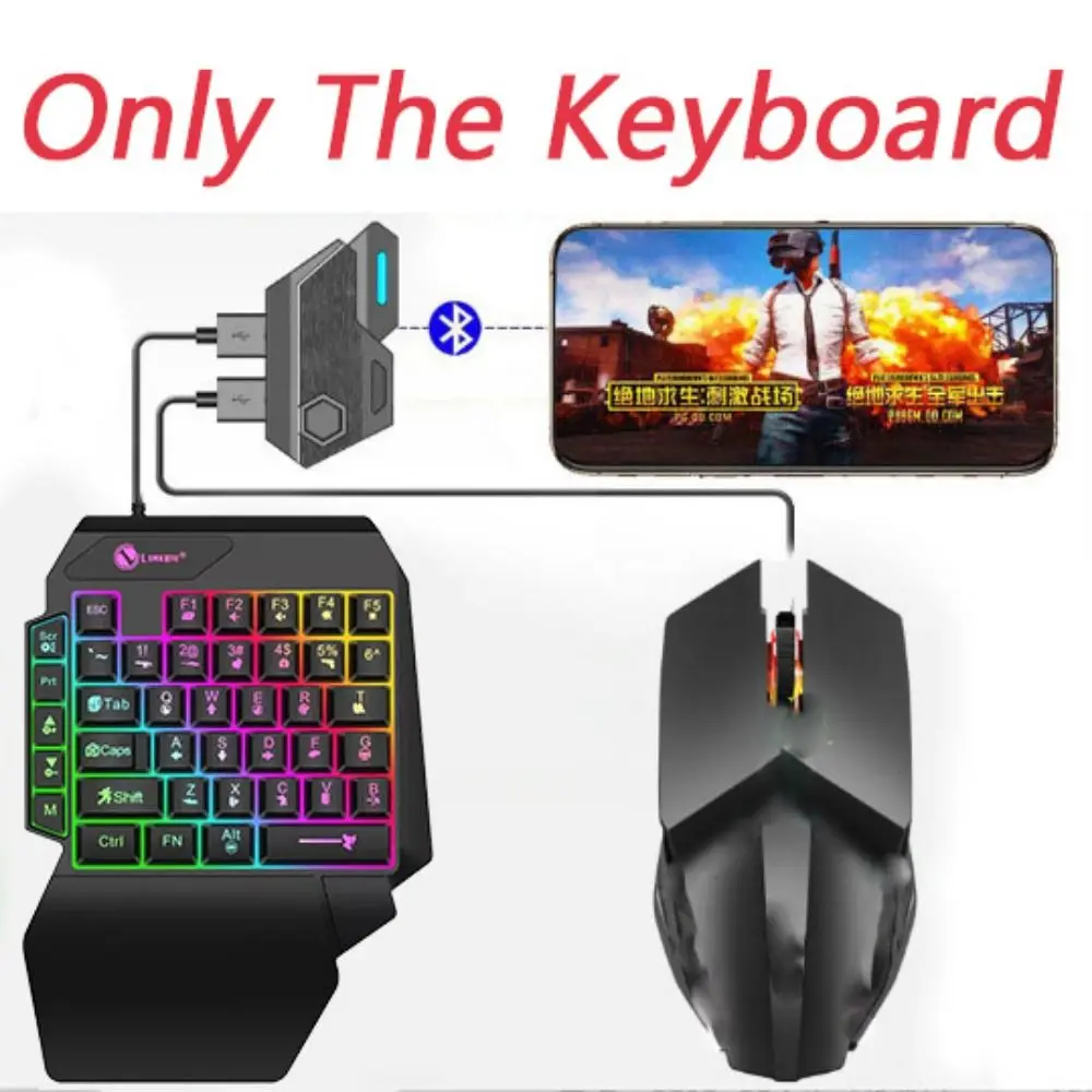 USB Keyboard Mini One Handedly Keyboard USB Ultra-slim Single Hand Keyboard Wired Backlight Gaming Mechanical Keyboard Laptop detail