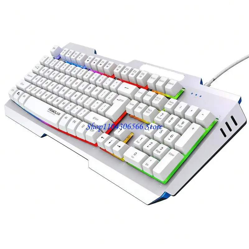 02DD DS600 Ergonomic Corded Keyboard With 19 Anti Ghosting And Anti Slip Design detail