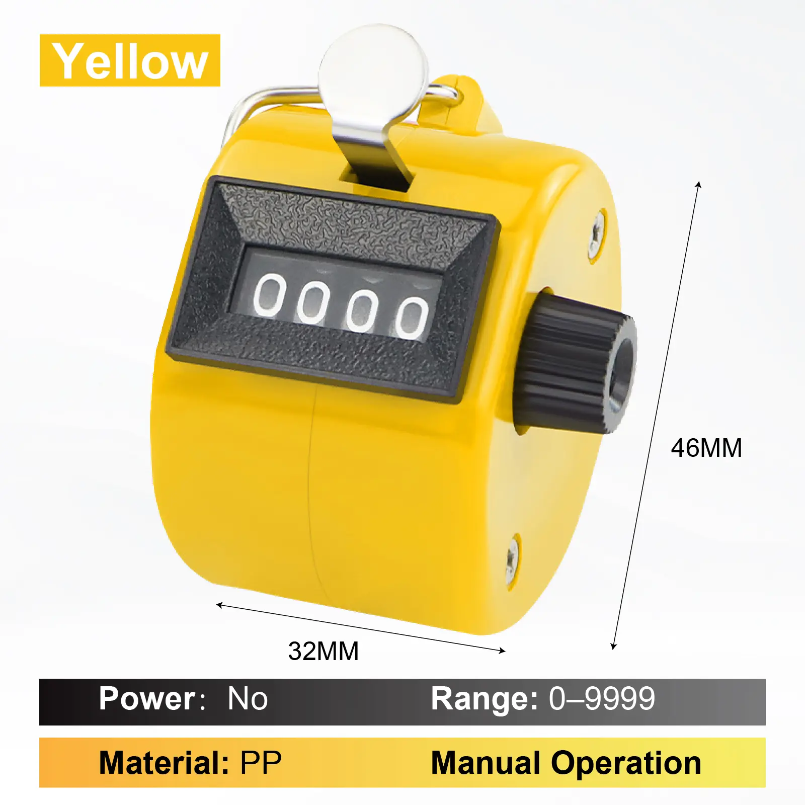 Manual Counter Mechanical Tally Handheld Rotary Clicker Counter Resettable People Counting Warehouse Golf Inventory Tool product view