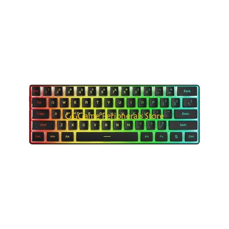 U55B Mechanical Gaming Keyboard LED Backlit Keycap Keyboard 61 Keys Corded Computer Keyboard for Laptop Gamer Office Work product view