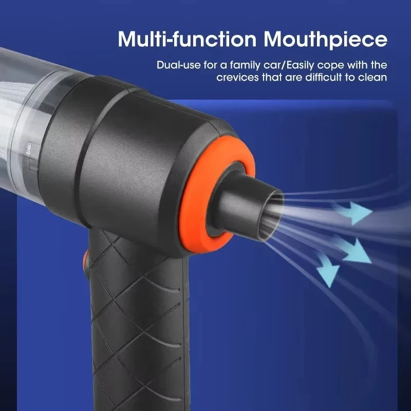 Portable Vacuum Cleaner For Car 6000PA Handheld USB Pump Convenient for Home Office Pet Hair Cleaning detail