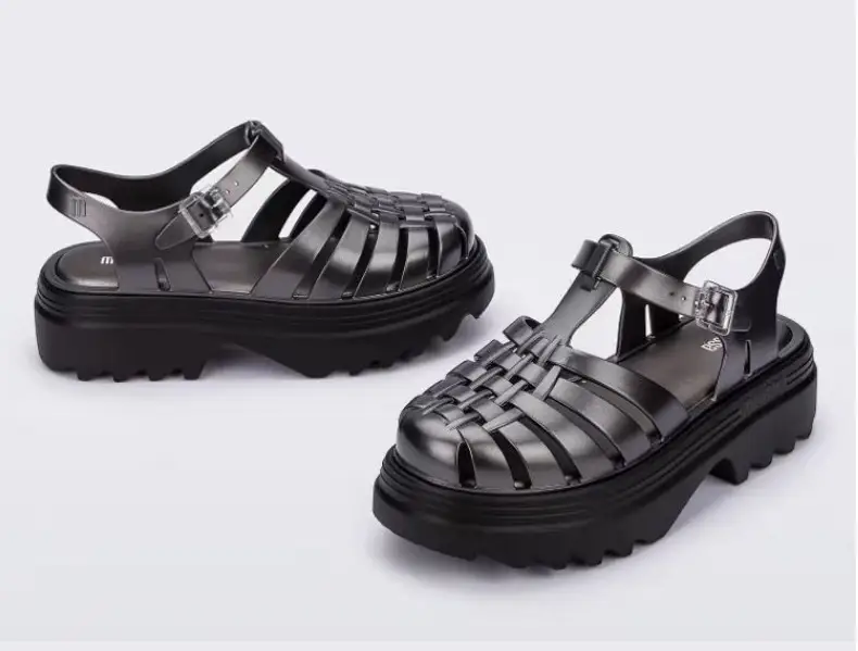 Women's Jelly Shoes Fashion Ladies Slope Heel Sandals Versatile Beach Shoes Women Summer Sandals Matsuke Shoes Roman Sandals product view