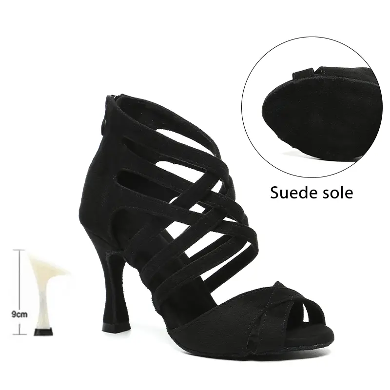 Red Women Heels for Dancing Latin Dance Shoes Girls Ladies Tango Latin Dance Shoes Ballroom Salsa Performance Shoes Party Shoes product view