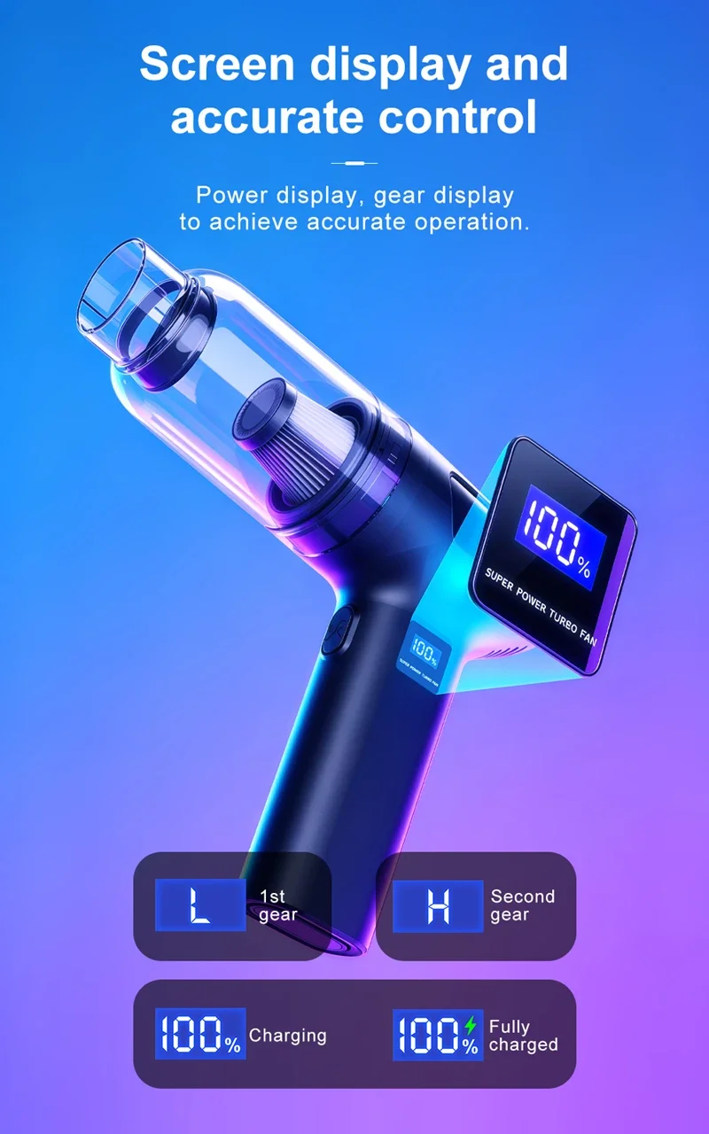 Cordless Handheld Vacuum Household Car Wet Dry Dust Buster USB Rechargeable Portable High-power Dual-use Vacuum Cleaner detail