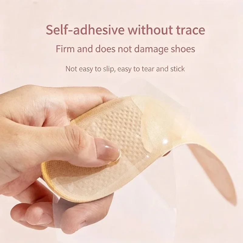 1 Pair Soft Silicone Suede Forefoot Shoe Inserts Thickened Arch Support Self‑Adhesive Anti‑Slip Invisible Foot Pads For High Hee detail