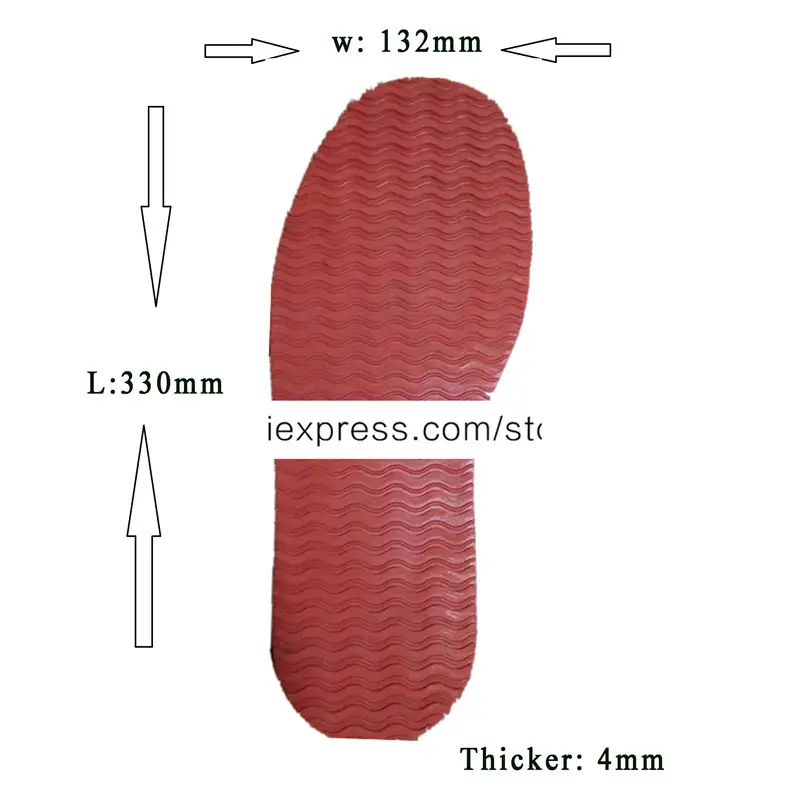 1 Pair DIY Rubber Full Sole Repair Shoes Tire Grain Wave Pattern Repair Worker Shoes Outsole 4mm Stick On Full Soles Heel Pads product view