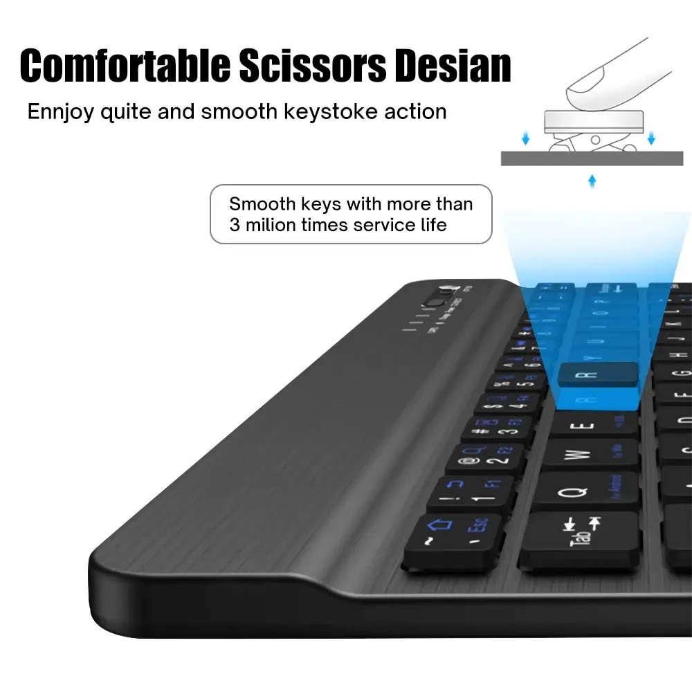 Tablet Wireless 10inch Keyboard For iOS Android Windows For iPad Huawei Samsung Teclado Bluetooth-compatible Keyboard and Mouse product view