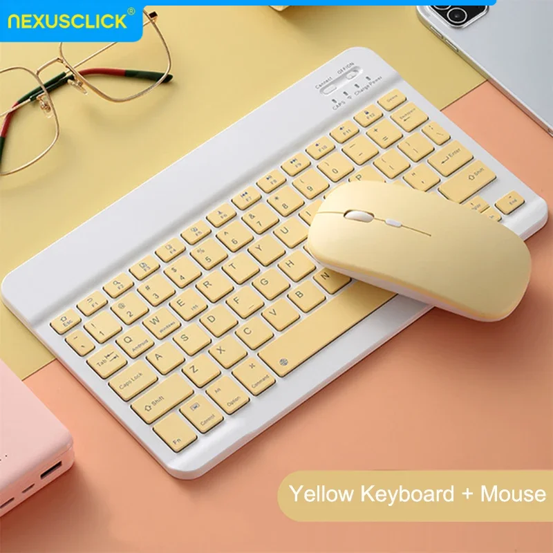 NexusClick Bluetooth Keyboard and Mouse For iPad Xiaomi Samsung Huawei Phone,Slim Mini Wireless Keyboard For Android IOS Windows product view
