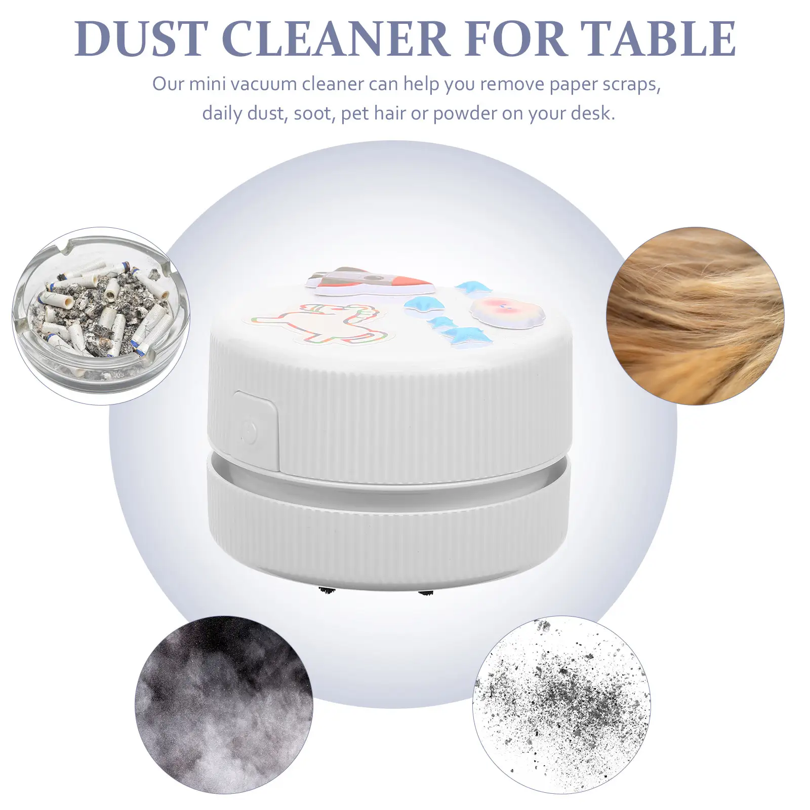 Mini Desktop Vacuum Cleaner Cordless Battery Operated Dust Collector Detachable Portable Table Dust Cleaner Quiet Powerful product view