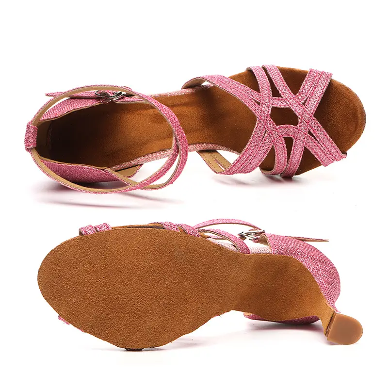 SWDZM Women Latin Dance Shoes High Heels Ballroom Tango Dancing Boots Open Toes Soft Soles Party/Casual Dance Shoes Sandals product view