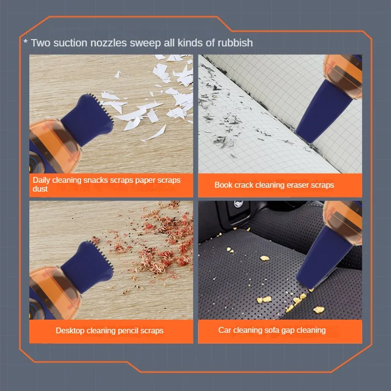 2026 New Desktop Vacuum Cleaner Electric Usb Charging Night Light Handheld Desktop Cleaner Rubber Shavings Mini Keyboard Dust detail