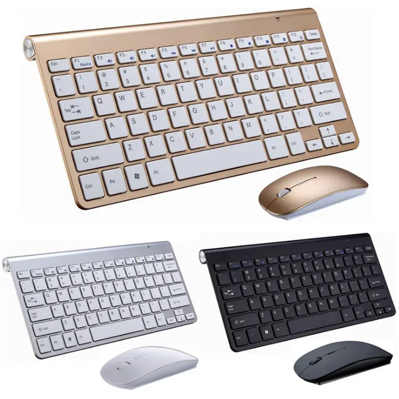2.4G Wireless Keyboard and Mouse Combo Mini Korean Russian Spanish Hebrew Arabic Keyboard Mouse Set For Notebook Laptop Mac product view