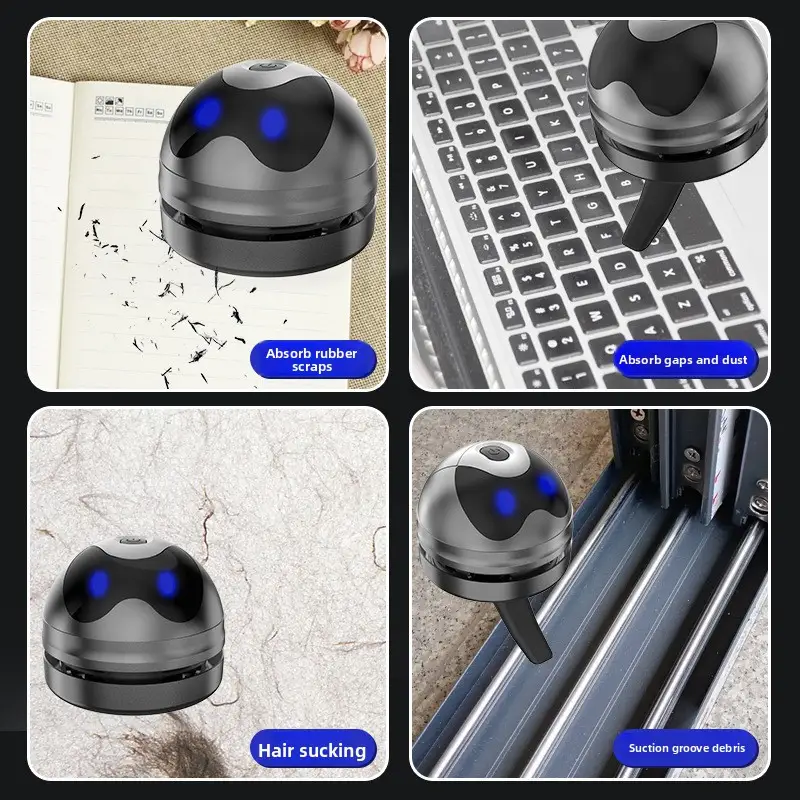Student Desktop Vacuum Cleaner Black Knight Wireless Handheld Portable for Eraser Shreds Cleaning mini product view